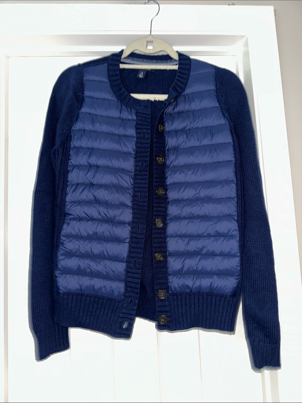 Land’s End cardigan with down front
